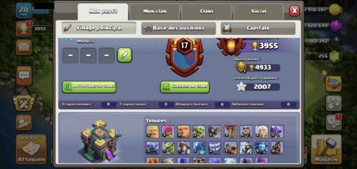 Acheter compte clash of clans TH14