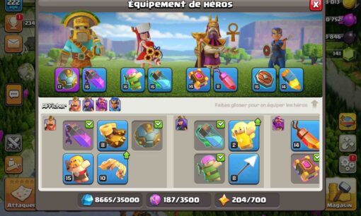 Achat compte clan of clans