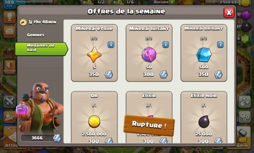 Achat compte clash of clans