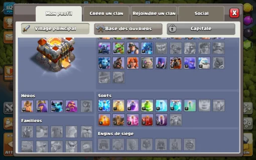 Achat compte clash of clans