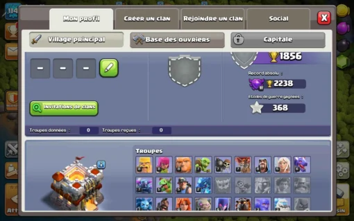 Acheter compte clash of clans