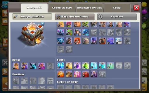 Acheter compte clash of clans