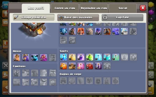 Acheter compte clash of clans