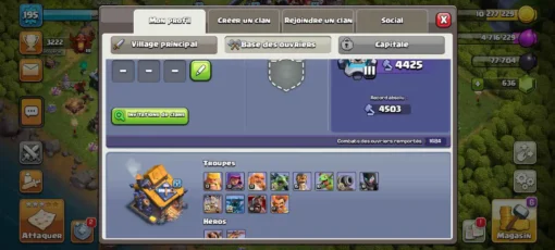 Acheter compte clash of clans