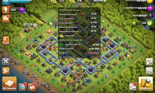 Compte clash of clans a vendre