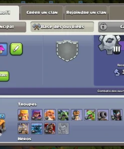 Compte clash of clans a vendre