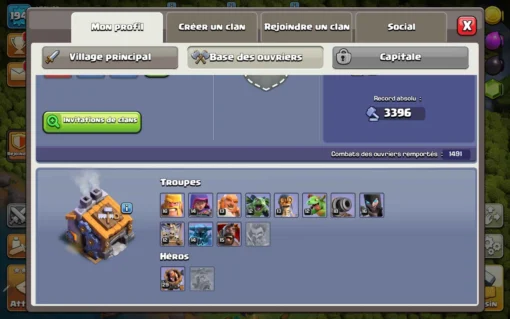 Compte clash of clans a vendre