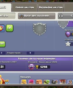 Vendre compte clash of clans