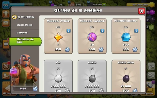 Vendre compte clash of clans