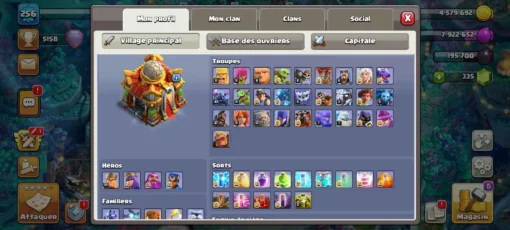 Vendre compte clash of clans