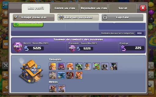 Vendre compte clash of clans