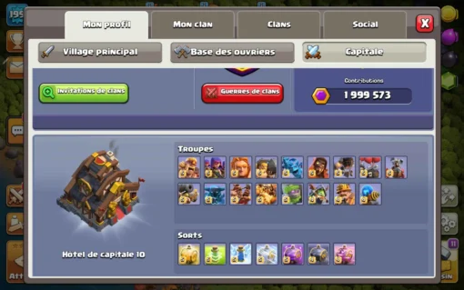 Vendre compte clash of clans