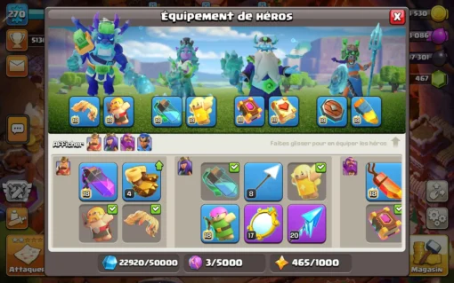 Acheter compte clash of clans