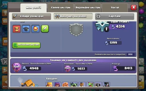 Acheter compte clash of clans