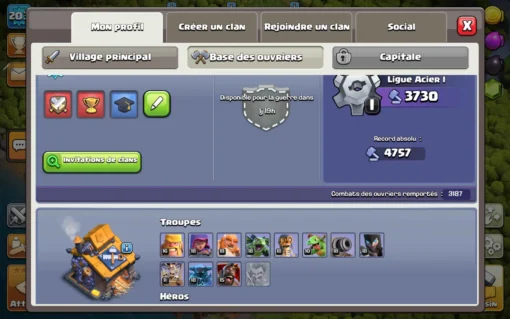 Vendre compte clash of clans