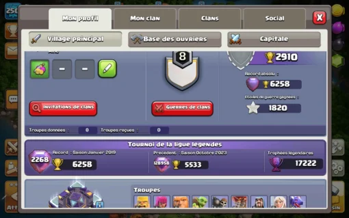 Achat compte clash of clans