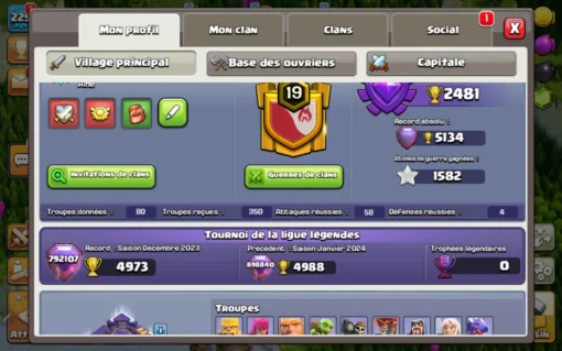 Achat compte clash of clans