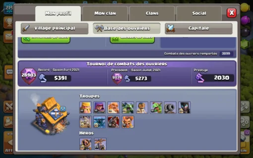 Achat compte clash of clans