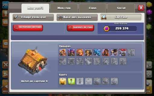 Achat compte clash of clans