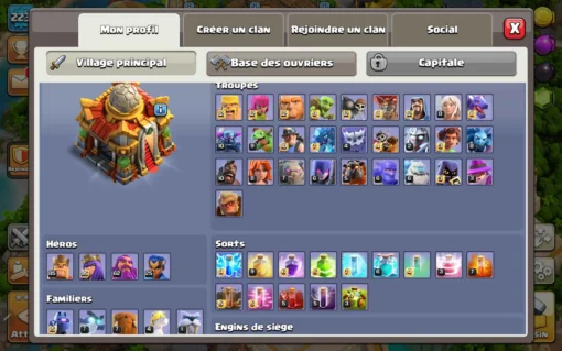 Acheter compte clash of clans