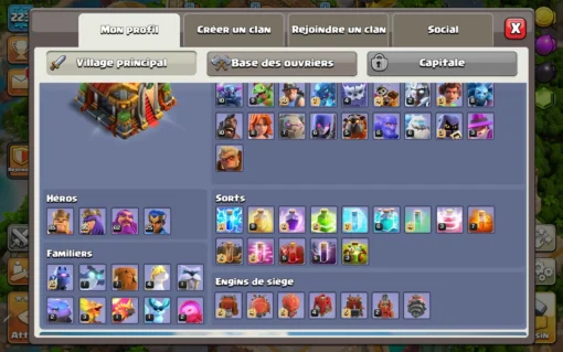 Acheter compte clash of clans