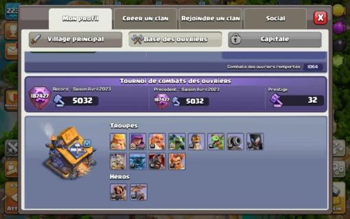 Acheter compte clash of clans