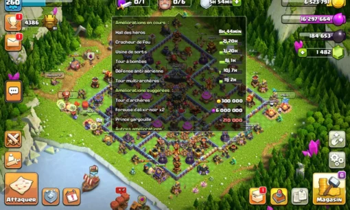 Vendre compte clash of clans