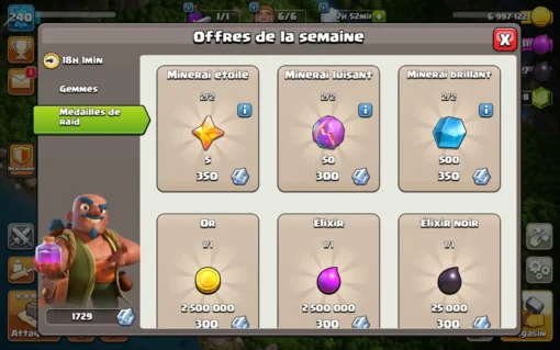 Vendre compte clash of clans