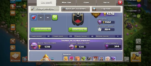 Vendre compte clash of clans