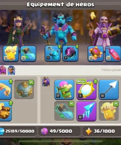 Vendre compte clash of clans