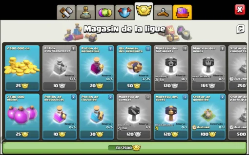 Vendre compte clash of clans