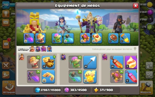 Vendre compte clash of clans