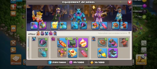 Vendre compte clash of clans