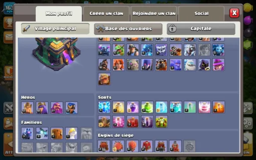 Vendre compte clash of clans