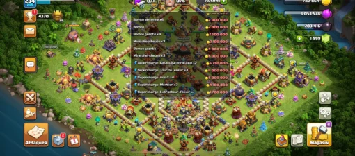 Vendre compte clash of clans