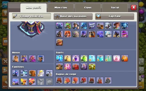 Vendre compte clash of clans