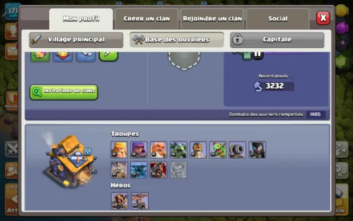 Vendre compte clash of clans