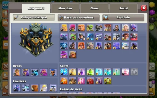 Vendre compte clash of clans