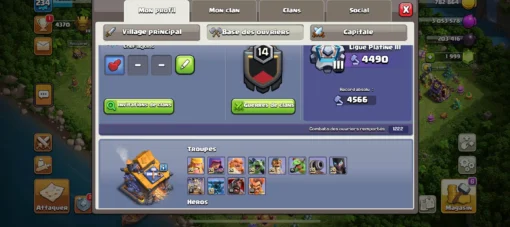 Vendre compte clash of clans