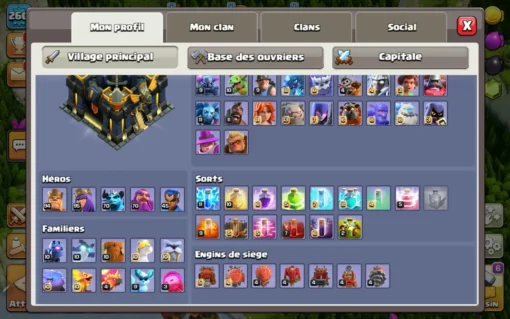 Vendre compte clash of clans