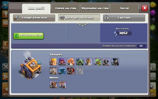 Vendre compte clash of clans