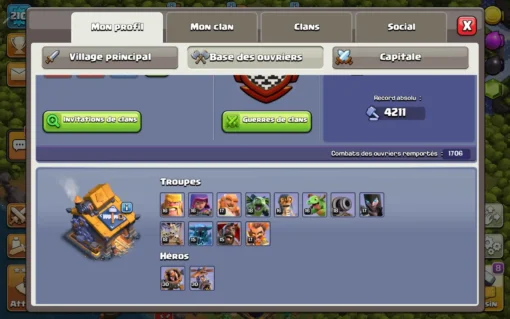 Vendre compte clash of clans