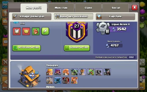 Vendre compte clash of clans