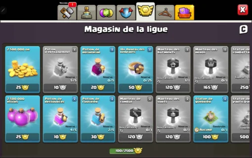 Vendre compte clash of clans