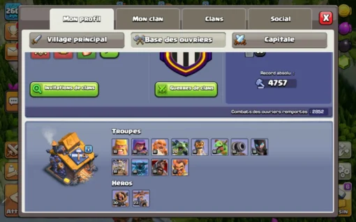 Vendre compte clash of clans