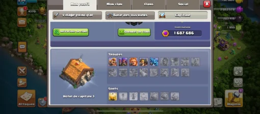 Vendre compte clash of clans