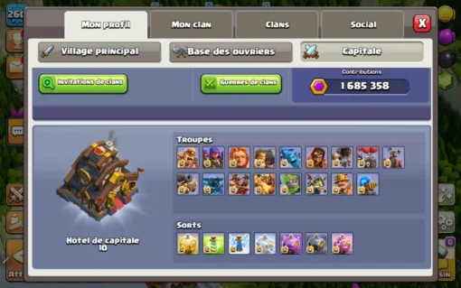 Vendre compte clash of clans