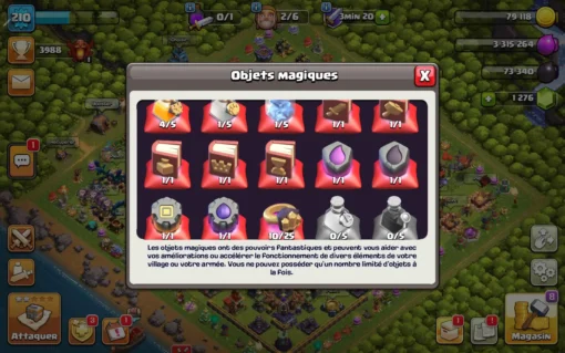 Vendre compte clash of clans