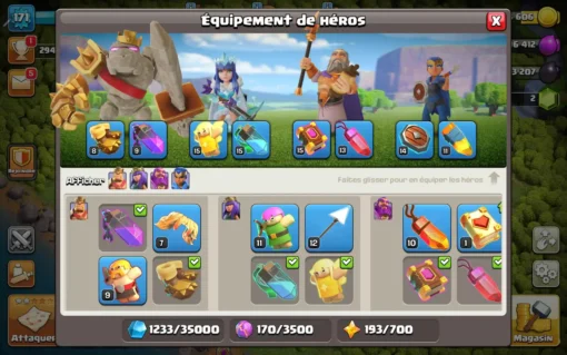 Vendre compte clash of clans