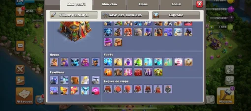 Vendre compte clash of clans